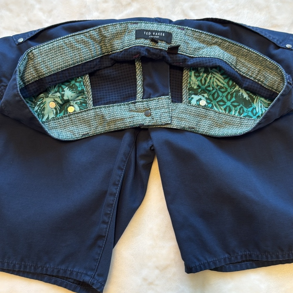 Ted Baker Men’s 5 Pocket Cotton Blue Shorts - Picture 7 of 13
